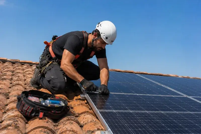 Maintenance et monitoring de panneaux solaires au Douhet