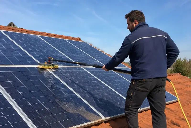 Nettoyage et entretien de panneaux solaires au Douhet